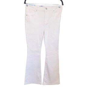 NWT Antonio Melani White Mid Rise Flare Veronica Jean 30 Cotton Elastane Slimmin